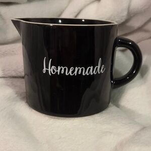 Black "Homemade" Ceramic Measuring Cup NEW